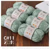Hilo de fibra de bambú para tejer suéteres DIY hechos a mano, hilo de algodón para verano, materiales de punto de lino Tencel, kit de ganchillo, ovillo de hilo