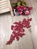 Pieza de aplique bordado para vestido de novia flor hecho a mano DIY material joyería para la cabeza nupcial blanco rojo negro encaje accesorios de ropa