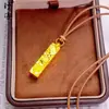 Collar Colgante de la Fortuna de Cubo de Hielo para Mujer, Cadena para Suéter, Estilo Largo, Otoño e Invierno, Lujo Ligero, Sensación de Alta Gama