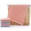 Estropajo paño de cocina Amazon paño de cocina paño de té al por mayor algodón absorbente toalla de jacquard a cuadros 40*28CM