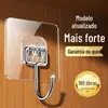Gancho Adesivo Forte Adesivo Pendurado na Parede Gancho Suporta de Peso Sem Prego Sem Marcação Gancho para Porta Quarto de Dormir Gancho Sem Furo