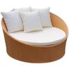 Cojín de sofá impermeable para patio exterior, silla de ratán, villa, hotel, playa, respaldo de una sola pieza, cojín de esponja de alta densidad, gama alta