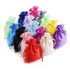 Bolsa de Satén de Seda con Cordón, Bolsa de Satén, Bolsa de Almacenamiento para Joyería, Bolsa de Empaque de Regalo para Joyería y Artículos Pequeños a Prueba de Polvo