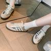 Zapatos Deportivos Dexun de Cuero con Borde de Encaje Retro Celebres de Internet Puntera Redonda con Cordones Zapatos Casuales Rosas Zapatos Forrest Gump Zapatos para Mujer