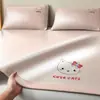 Esterilla Refrigerante de Seda de Hielo Verano 2026 Modelo Nuevo Esterilla Refrigerante Juego de Tres Piezas Estilo Sábana Ajustable Esterilla de Aire Acondicionado de Verano Esterilla Suave Esterilla de Cama