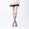 Otoño e Invierno nuevos calcetines largos de yoga para mujer de cinco dedos a rayas de alta calidad antideslizantes cálidos calcetines para piernas simples de tres barras