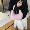 Versátil Ombro Único 2026 Moderna Pelúcia Simples Bolsa de Trabalho Feminina Nova Portátil Transversal Outono Bolsa de Axila