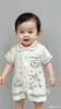 Nuevo Estilo de Verano para Niños Camisa de Mezclilla de Dibujos Animados de Manga Corta para Bebé Mono Corto de Verano Ropa de Una Pieza para Niños Moderna