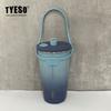TYESO Taishuo nueva taza de café de acero inoxidable, vaso con pajilla para coche con aislamiento de hielo, botella de agua de gran capacidad al vacío