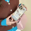 Funda Linda con Bordado de Huella de Patita Cachorro Manzana 17Promax para Teléfono Móvil Nuevo Iphone16 para Mujer Otoño e Invierno Antigolpes Anticaída