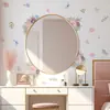 BR3589E Niña Estilo Chanel Planta Flor Mariposa Autoadhesivo Anime Pegatinas de Pared Tocador Dormitorio Pegatinas Decorativas