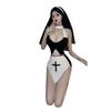 Diseño Original Monja Castigo Ropa Interior Sexy Juego de Roles Sexy Uniforme Calado Libre de Tentación de Abertura