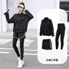Moda Outono e Inverno Rede Vermelha Casaco Solto Feminino Menina Cheinha Tamanho Grande Roupa Esportiva Academia Corrida Matinal Yoga