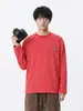 Camiseta de Manga Longa Color Block Listrada Pesada 280g Nova Moda Primavera 2026 Marca Casual Solta Top Bordado com Logo