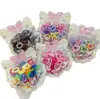 Goma para el pelo de arcoíris para niños, Goma para el pelo de colores lindos de helado y macarrón, Alta elasticidad para niños, No daña el pelo, Cuerda para la cabeza de bebé