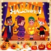 Tecido para fantasia de evento de Halloween, tecido para decoração de fundo de festa, tecido para pendurar para fotografia de lanterna de abóbora, tecido para pendurar de fundo com atmosfera de terror