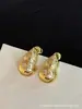 Populares Brincos de Cabacinha Dourado Escovado e Prata, Estilo Novo, Indústria Pesada Medieval, Brincos Fulu Estilo Chinês, Brincos de Alto Padrão e Requintados para Mulheres
