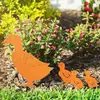 Patito creativo forma césped simulación pastoral hierro enchufe de tierra decoración adornos