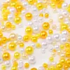 Perlas de Imitación de Agujero Recto de ABS 4-10 mm Mismo Color Cuentas Redondas Cuentas Sueltas Accesorios para Pulseras y Collares Hechos a Mano para Bricolaje