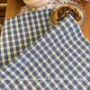 Tejido de algodón 100% teñido en hilo, tejido a cuadros de algodón puro teñido en hilo de color contrastante vintage, tejido para ropa infantil, bolsos y artículos para mascotas
