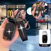 Adequado para Capa de Chave Mercedes-Benz Maybach Classe S GLS480 Estojo de Alumínio S450 S320 Carro GLS600 Bolsa com Fivela de Metal para Homens
