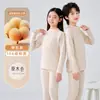 Ropa interior térmica para niños, Pijamas para estudiantes de primaria y secundaria, Algodón con Licra, Conjuntos de ropa de otoño y pantalones largos para niños y niñas, Suéteres de algodón