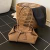 Bolso Retro Transparente de Gran Capacidad Transfronterizo Nuevo Otoño e Invierno 2026 Bolso de Hombro y Axila de Gamuza Bolso de Mano