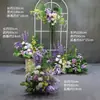 Novo Arranjo Grande de Chão para Casamento Banquete de Noivado Flor Artificial de Seda Acabado Arranjo Floral Decorativo Corredor Arte Floral para Casamento