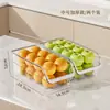 Caja de almacenamiento para refrigerador, cajón doméstico de grado alimenticio, especial para cocina, huevera, acabado transparente, drenaje, caja para mantener la frescura.