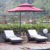 ¡Solo marco de aluminio!! Tumbona exterior sombrilla piscina patio villa jardín terraza tejido de ratán silla de ratán