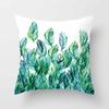 Funda de Almohada de Poliéster con Estampado de Planta Tropical de Moda Oficina Funda de Cojín para Sofá de Tela Hogar Funda de Almohada de Poliéster