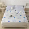2026 Nueva Sábana Bajera de Algodón Puro con Dibujos Animados para Niños Cubierta de Cama para Dormitorio de Estudiantes Cubierta de Colchón para Guardería Cubierta de Cama para Bebé Funda Protectora