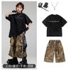 Roupas de Performance para Crianças de Street Dance Roupas da Moda Calças Camufladas Hip-Hop para Meninos Conjunto Roupas para Performance de Bateria para Meninas
