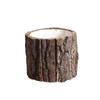 Cubo de corteza navideña flores planta suculenta maceta arreglo floral árbol de Navidad cubo corteza tocón de madera cubo de árbol