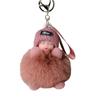Colgante de Bola de Pelo de Zorro Muñeco de Peluche Lindo Colgante de Muñeca Durmiendo Llavero para Cochecito de Bebé Decoración de Bolso