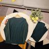 Conjunto Térmico Íntimo Grueso y de Terciopelo para Hombre y Mujer Infantil con Cuello Redondo sin Costuras Ropa de Otoño y Pantalones Largos Ropa para el Hogar Camiseta Base