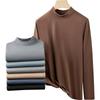 2026 Nuevo Estilo Cuello Semi Alto Doble Cara Forro Polar Base Capa Hombre Otoño e Invierno Engrosado Doble Cara Forro Polar Cálido Camiseta de Manga Larga