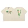 Camiseta deportiva informal de manga corta con estampado en V grande de VLONE, marca de moda transfronteriza europea y americana de 2024, para hombres y mujeres.