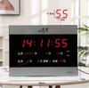 Reloj de pared con pantalla digital multifunción y medición de temperatura inteligente LED con calendario perpetuo chino electrónico transfronterizo para sala de estar