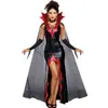 S-XL Disfraz de Demonio Maligno de Charol Disfraz de Demonio de Halloween Disfraz de Bruja Vampiro Oscura Disfraz de Reina Cos