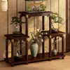 Suporte de Flores Decorativo Prateleira de Flores Varanda de Chão Móvel Bambu Interior Multi-Camadas Suporte de Chão Atacado