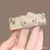 Presilhas de Cabelo Rosa Fofas com um Toque Delicado, Presilhas Bico de Pato Doces de Novo Estilo para Franja, Presilhas Laterais Finas para a Parte de Trás da Cabeça