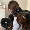 Diadema de Satén con Lunares Franceses de Alta Gama para el Pelo, para Mujer, Accesorios para el Cabello Coreanos, Diadema Extra Grande, Anillo de Intestino Doble Capa de Alta Elasticidad