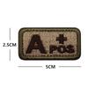 Parche de Tipo de Sangre Pos Neg Haiker 5x2.6cm Tipo A, Tipo B, Tipo AB, Tipo O Parche Bordado de Velcro Parche de Tipo de Sangre de Velcro