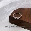 Coreano S925 Sterling Silver Girl's Bow Ring Niche Design Doce Fresco e Fresco Anel de Dedo Anel de Dedo de Comida Anel de Dedo