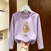 Camiseta interior básica de algodón puro para niñas, nuevo modelo otoño 2026, top bonito y elegante para niños, camiseta de manga larga para niñas