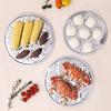 Venta al por mayor de fábrica lámina redonda para vaporera de acero inoxidable de 16-40 cm de grosor con pies rejilla para vaporera soporte para olla rejilla para cocinar bandeja para vaporizar