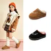Diadema de Felpa para Niños Pantuflas de Algodón 2026 Invierno Unisex Niños Cálidos Antideslizantes Suela Gruesa Zapatos Peludos Slip-on Cálidos