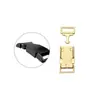 Hebilla de 3 Puntos Herrajes para Equipaje Accesorios Correa de Bolso Ancho Interior 10mm Hebilla Curva Candado de Inserción para Bolso Mochila Hebilla de Inserción de Resorte