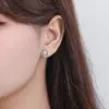 Aretes de Flor de Plata Pura S999 Damila con Circonita para Mujer, Pétalos Florecientes Frescos y Dulces, Venta al por Mayor de Aretes de Plata Pura